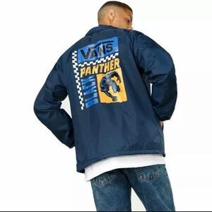 VANS x Marvel Comics Medium BLACK PANTHER Torrey Jacket Pockets Graphic Print